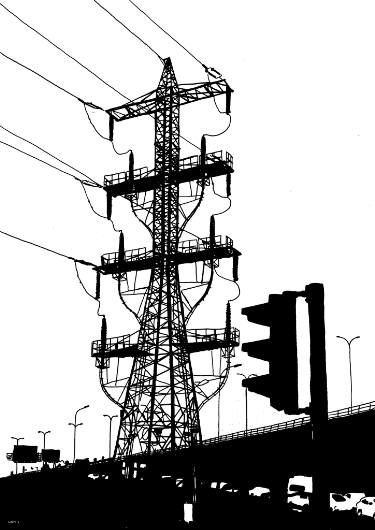 375x530 pylon with traffic light drawing - Traffic Light Drawing