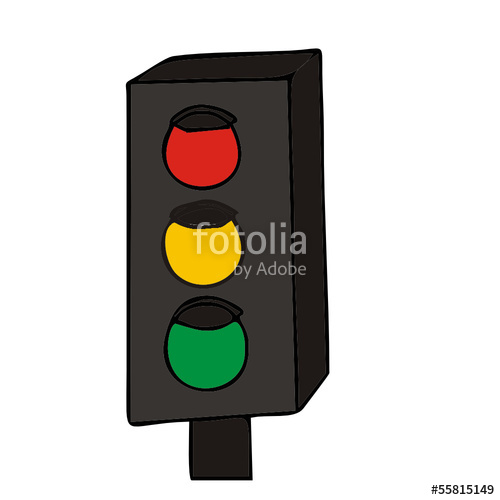 500x500 vector drawing of a traffic light stock image and royalty free - Traffic Signal Drawing