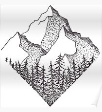 210x230 John Muir Trail Drawing Posters Redbubble - Trail Drawing
