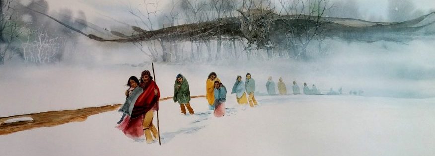 876x314 Trail Of Tears A Clear Act Of Genocide Robby Romero Red Thunder - Trail Of Tears Drawing