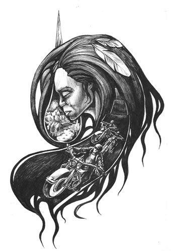 340x500 Annual Trail Of Tears Motorcycle Ride, Proud Of My Ancestry - Trail Of Tears Drawing