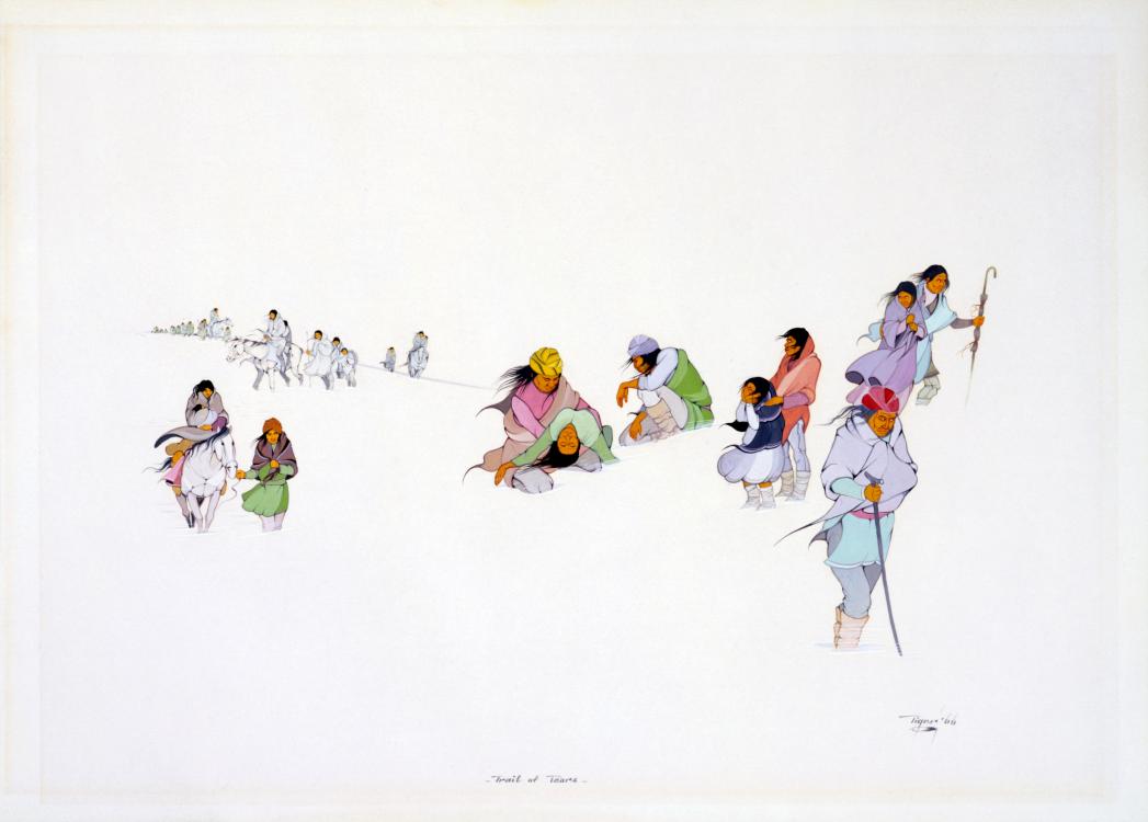 1047x750 Trail Of Tears Jerome Tiger - Trail Of Tears Drawing