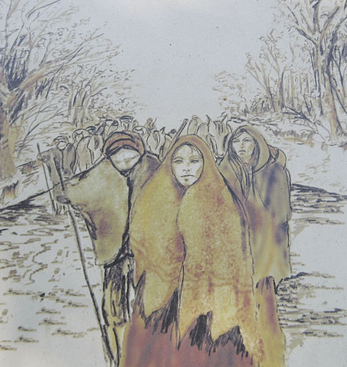 488x516 Woman Whose Father Traveled The Trail Of Tears Turns News - Trail Of Tears Drawing