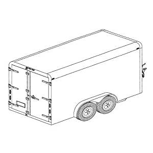300x300 Covered Cargo Trailer Plans Blueprints - Trailer Drawing