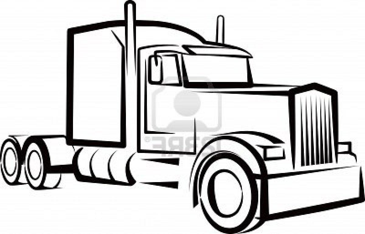 1200x771 Best Hd Trailer Truck Drawing Design - Trailer Drawing
