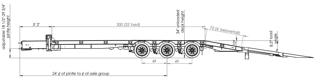 1060x262 Paver Tag Trailer - Trailer Drawing