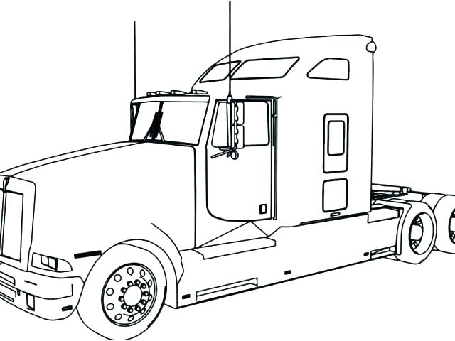 Trailer Truck Drawing at PaintingValley.com | Explore collection of ...