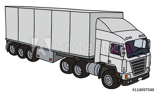 Trailer Truck Drawing at PaintingValley.com | Explore collection of ...