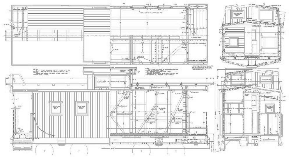1007x541 Caboose Restoration Bampo C - Train Caboose Drawing