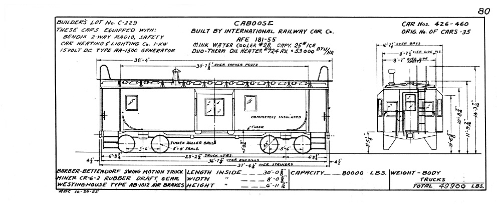 1000x423 Wp History Wp Equipment Rosters - Train Caboose Drawing