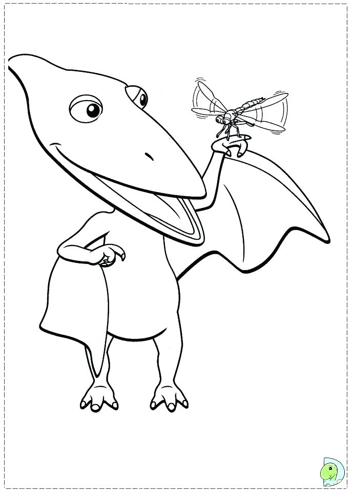 691x960 Dinosaur Train Coloring Pages Conductor - Train Conductor Drawing