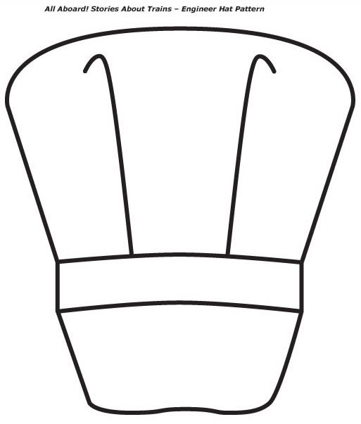 513x603 Engineer Hat Pattern - Train Conductor Drawing