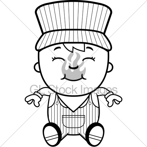 500x500 Train Conductor Sitting Gl Stock Images - Train Conductor Drawing