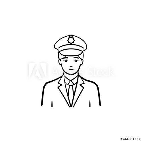 500x500 train conductor hand drawn outline doodle icon train station - Train Conductor Drawing