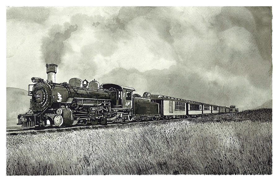 900x587 Old Steam Train Drawing - Train Drawing