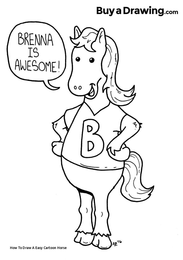 736x1042 How To Draw A Easy Cartoon Horse Train Drawing For Children - Train Drawing Cartoon