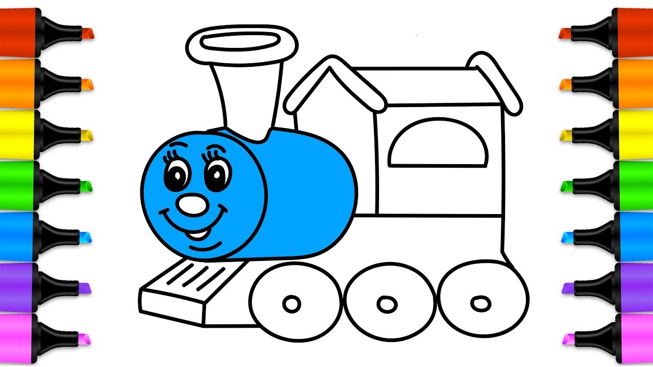 Train Drawing Cartoon at PaintingValley.com | Explore collection of ...