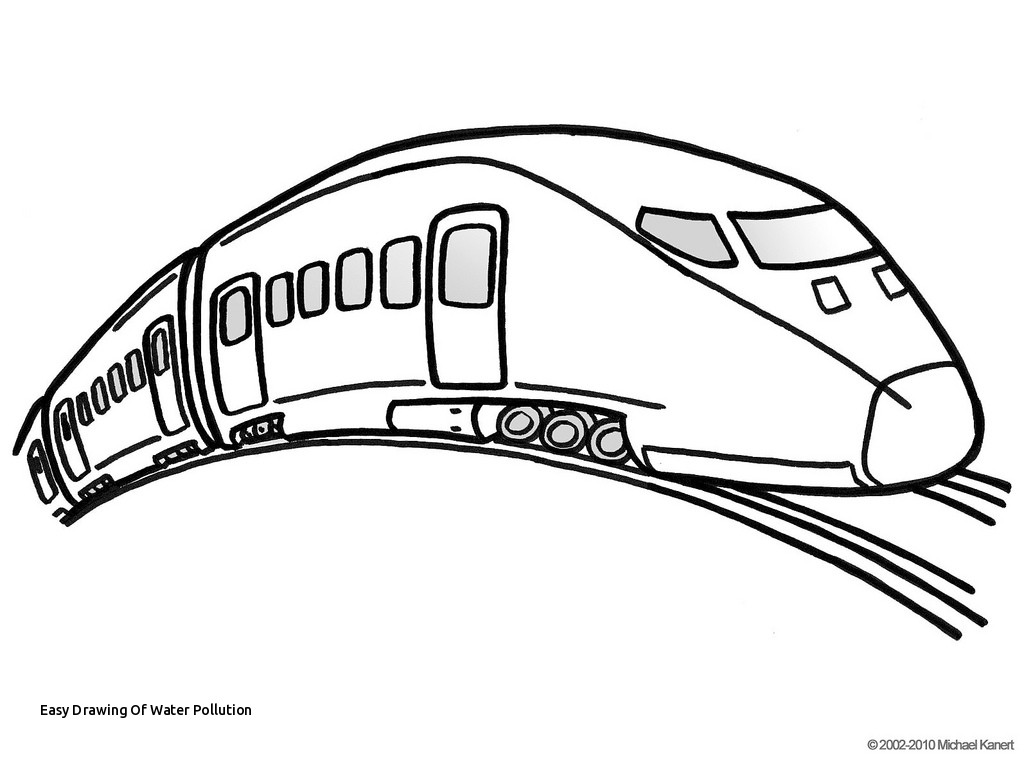 1024x759 Easy Drawing Of Water Pollution Line Drawing Train - Train Drawing Easy