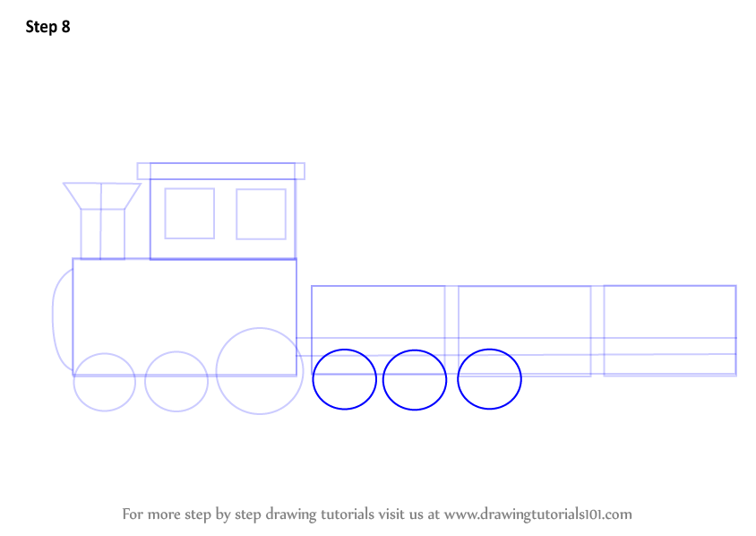 844x598 Learn How To Draw A Train For Kids - Train Drawing For Children