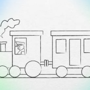 300x300 Train Drawing For Kids - Train Drawing For Children