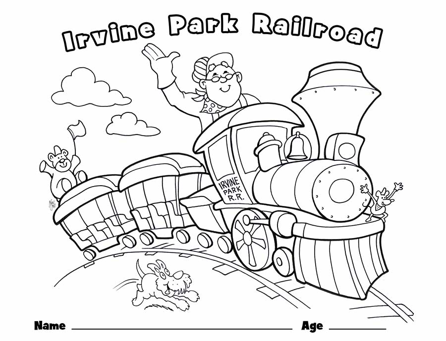 900x689 children's coloring page - Train Drawing For Children