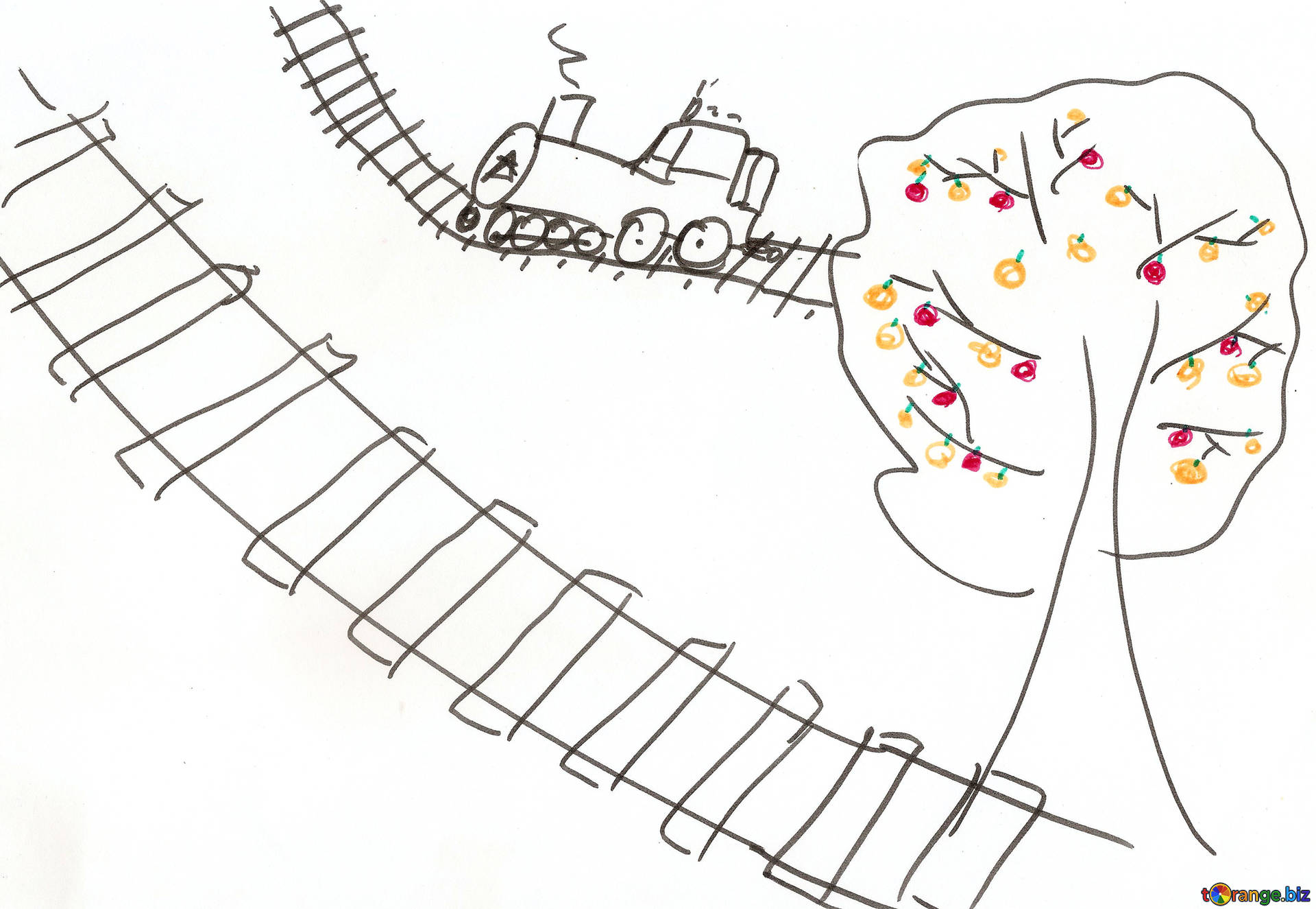 1920x1325 children's drawings children's drawing a train childhood - Train Drawing For Children
