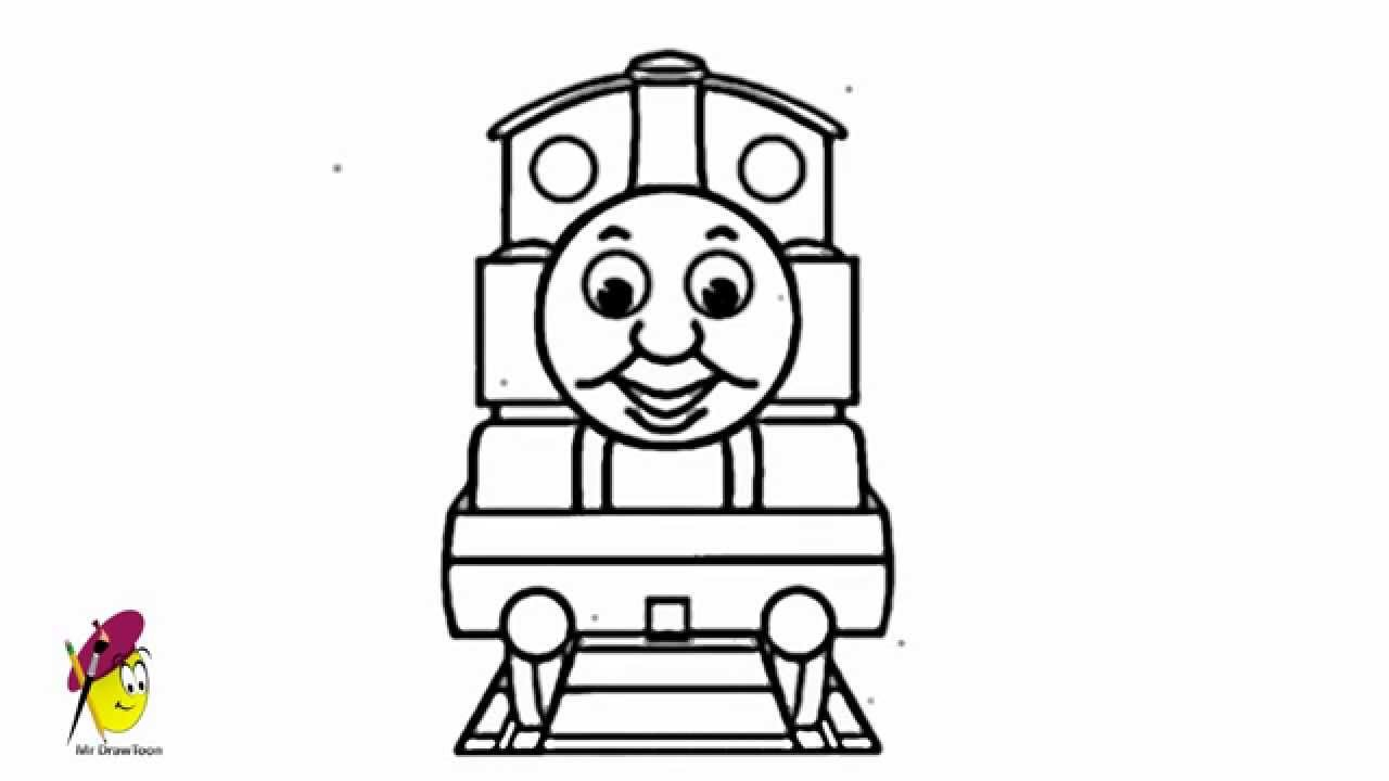 1280x720 Easy To Draw Train - Train Drawing For Kids