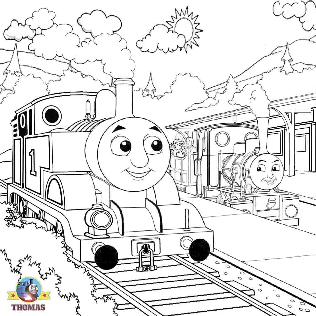 1100x1100 Thomas The Train Drawing Colouring Pages Coloring Diesel - Train Drawing For Kids