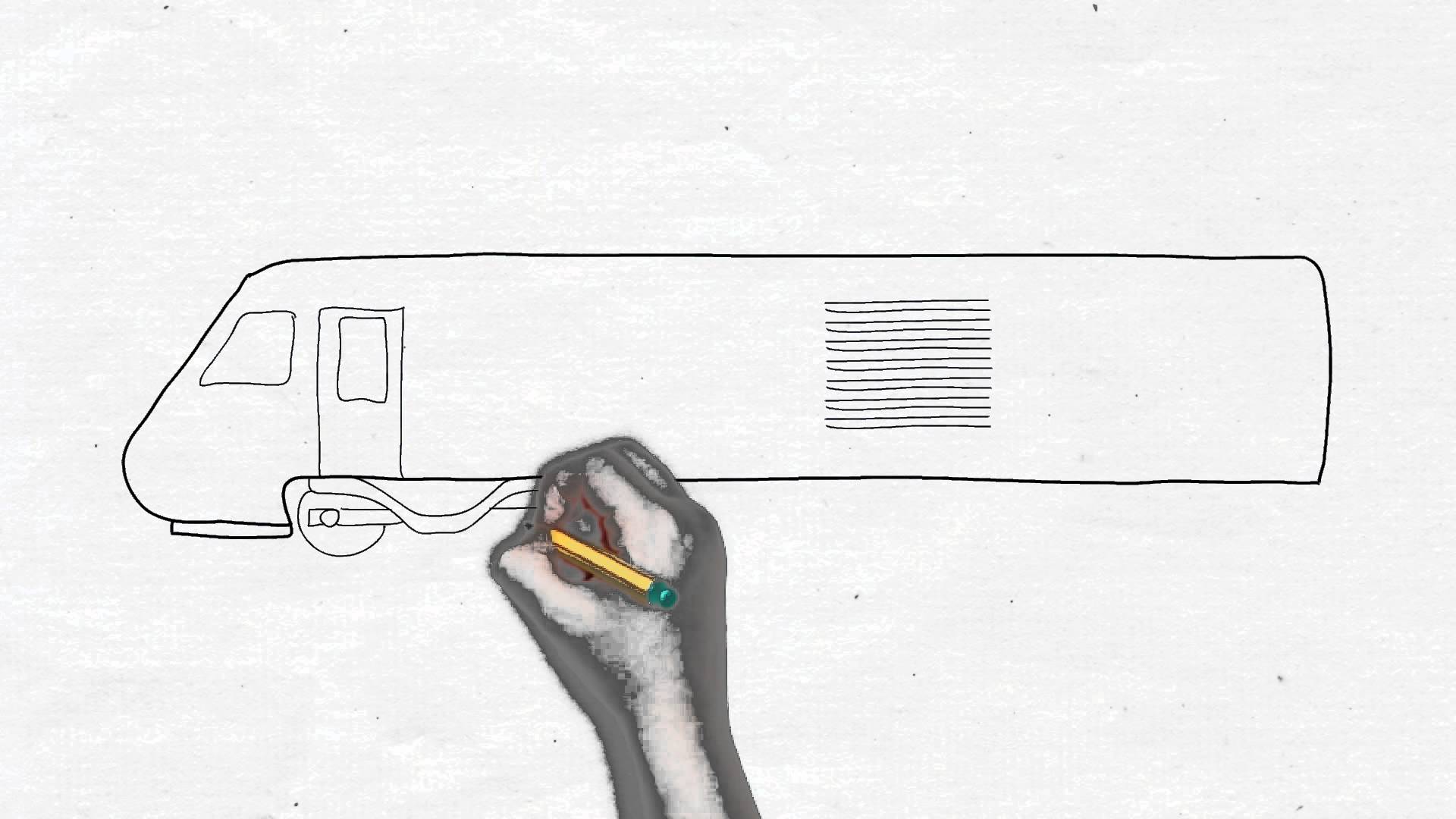 1920x1080 Train Drawing Group With Items - Train Drawing For Kids