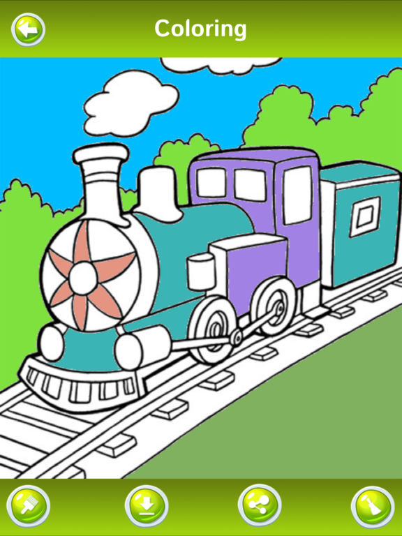 576x768 Vehicles Car Train Drawing Colouring For Kids App Price Drops - Train Drawing For Kids