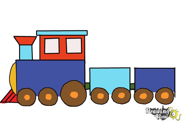 600x400 How To Draw A Simple Train - Train Drawing Images