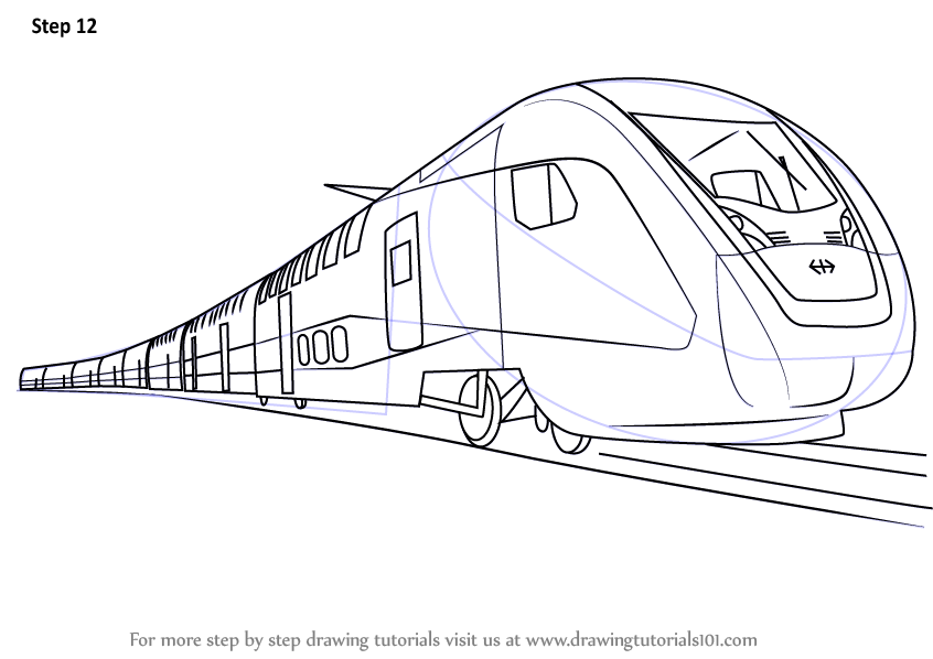 846x598 Learn How To Draw An Electric Train - Train Drawing Images