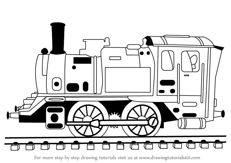 Train Drawing Outline at PaintingValley.com | Explore collection of