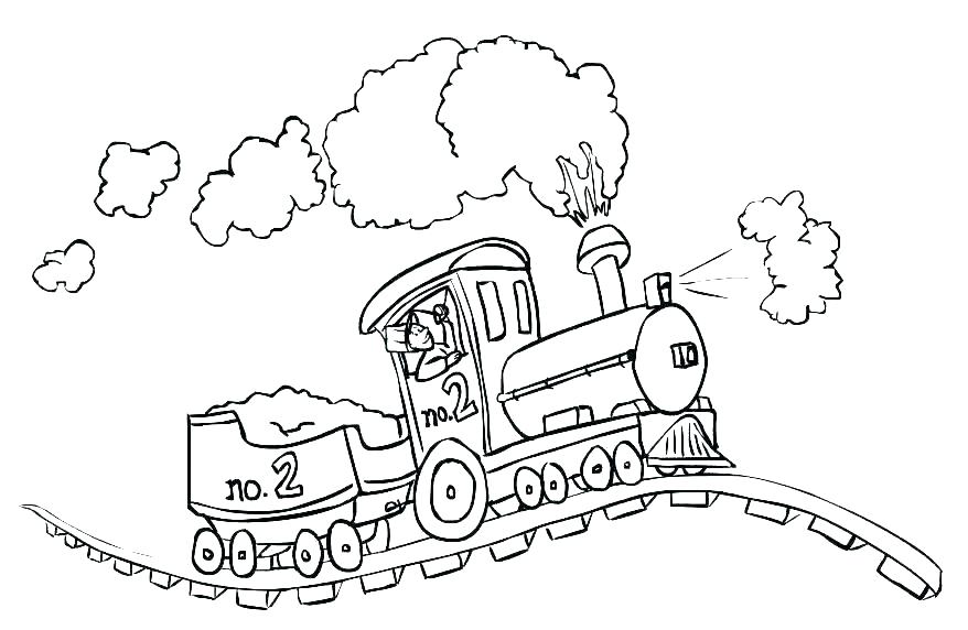 878x572 train pictures to color train outline drawing at free for personal - Train Drawing Outline