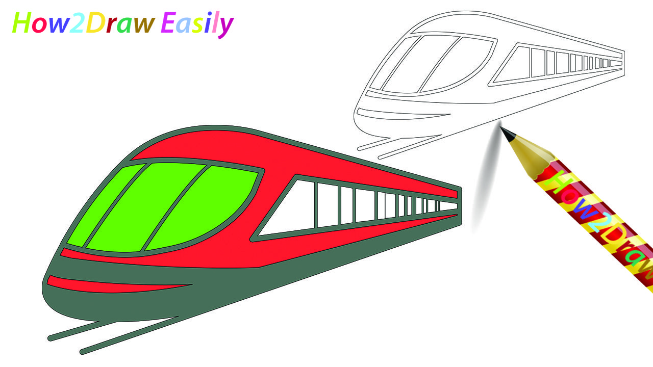 1280x720 Train Drawing Easy - Train Drawing Pictures