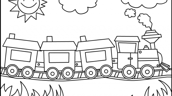 570x320 Train Drawing For Kids - Train Drawing Pictures