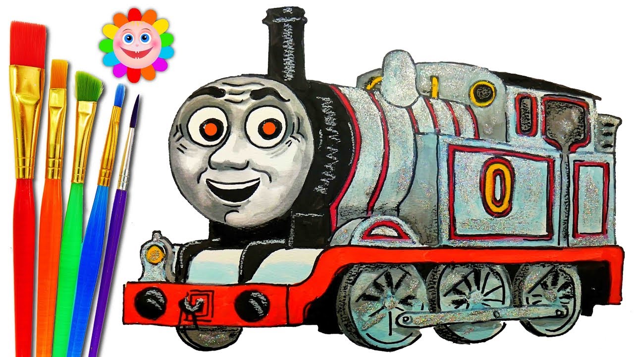 1280x720 How To Draw Train Thomas And Friends Trains Video For Kids Timothy - Train Engine Drawing