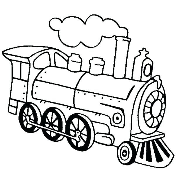 600x600 Steam Locomotive Coloring Pages Train Engine - Train Engine Drawing