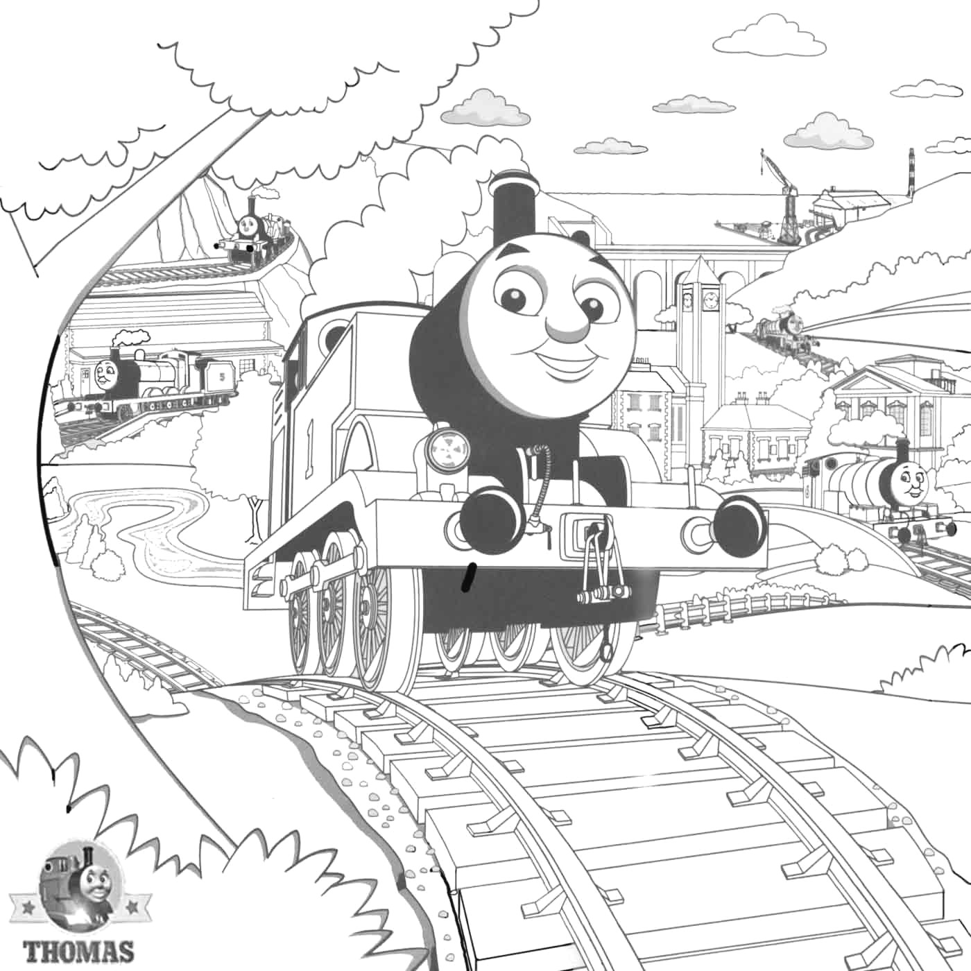 1400x1400 Thomas The Tank Engine Drawing - Train Engine Drawing