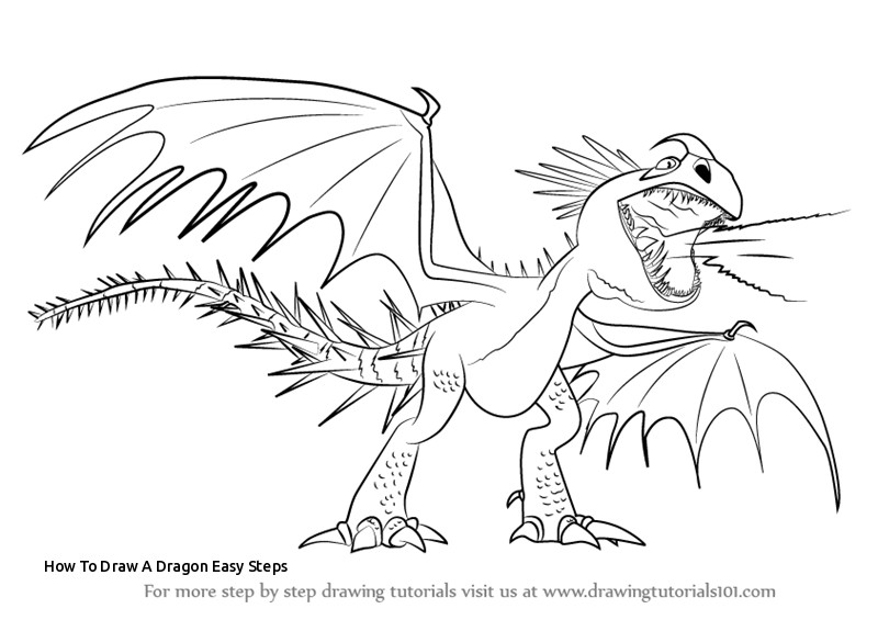 800x565 How To Draw A Dragon Easy Steps Line Drawing Train - Train Line Drawing