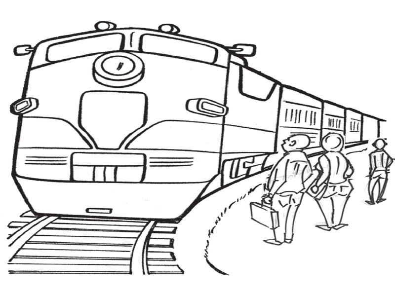 800x600 Rails Clipart Train Line - Train Line Drawing