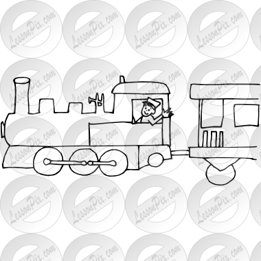 380x380 Drawing Train Outline Transparent Png Clipart Free Download - Train Outline Drawing