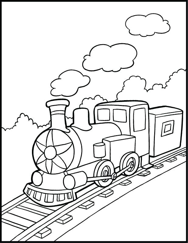 618x798 coloring pages train freight train coloring pages train outline - Train Outline Drawing