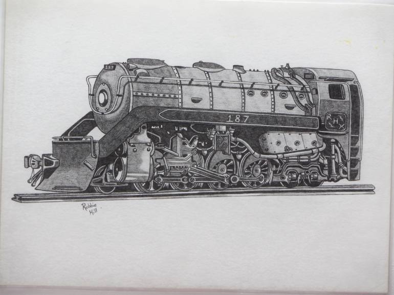 plain old west train sketch