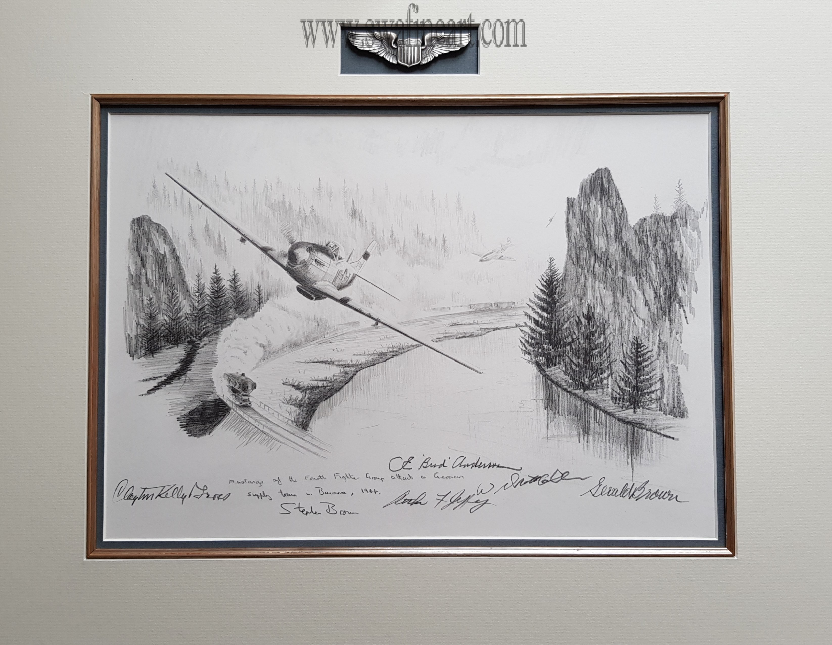 3292x2555 D Mustangs - Train Pencil Drawing