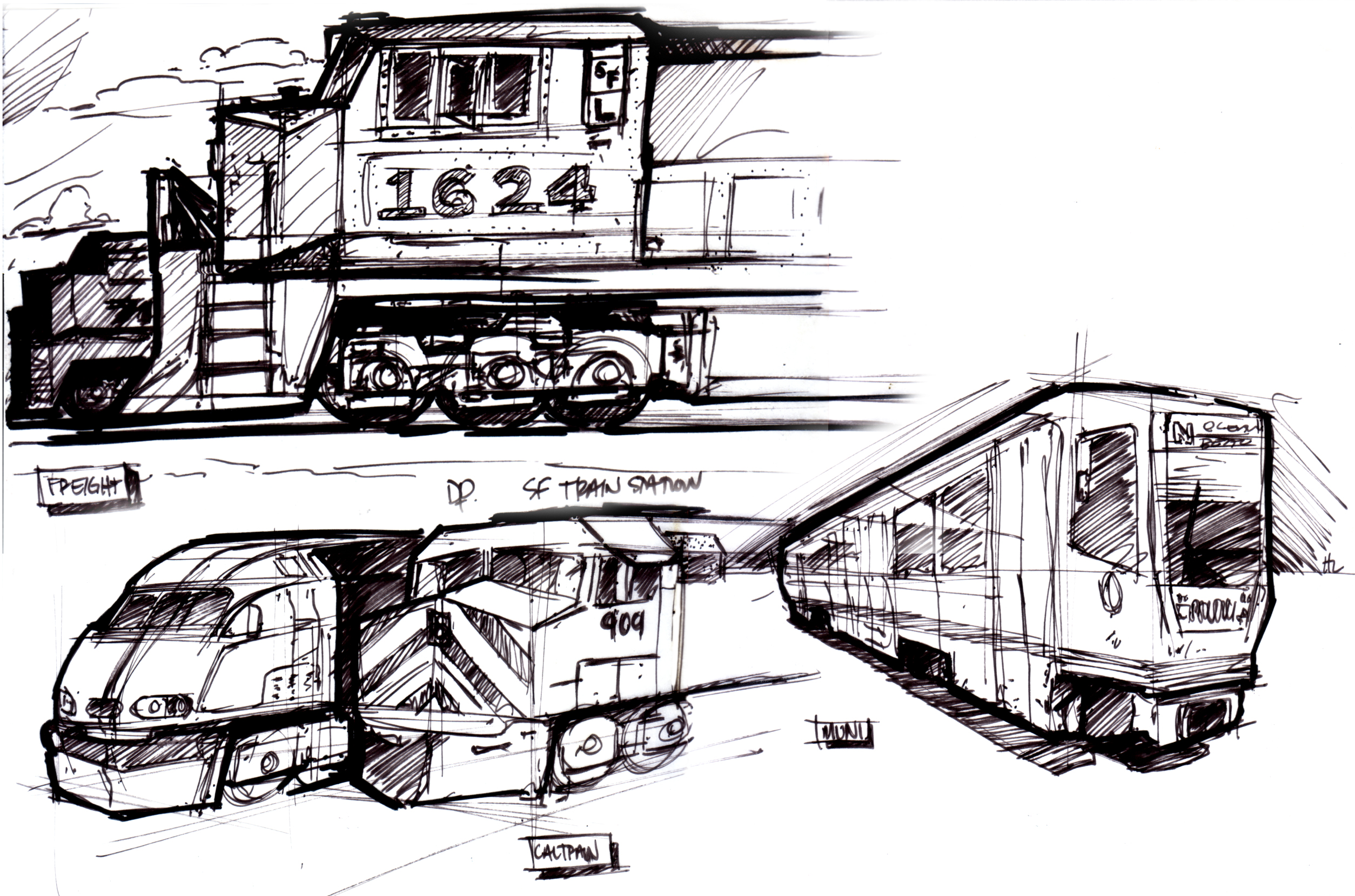 Train Perspective Drawing at Explore collection of
