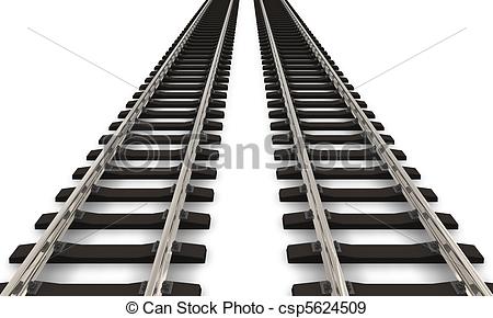450x290 two railroad tracks - Train Rail Drawing