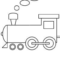 200x200 Drawing Train - Train Simple Drawing
