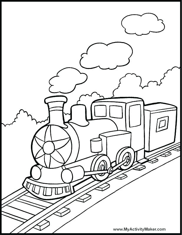 618x798 Free Coloring Pages Trains Train Coloring - Train Simple Drawing