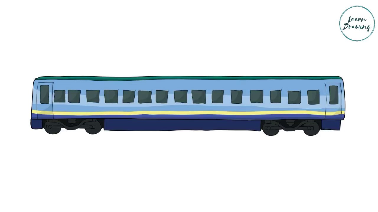 1280x720 How To Draw A Train Step - Train Simple Drawing